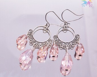 Handmade crystal earrings
