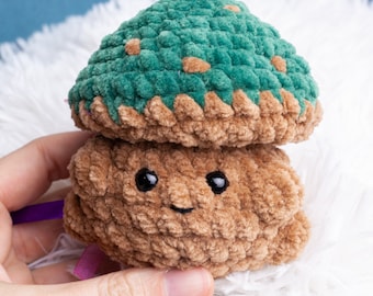 Handmade crocheted amigurumi mini mushroom, antistress toy, fidget toy, mini gift, gift mushroom, soft baby toy, baby toddler, mushroom toy