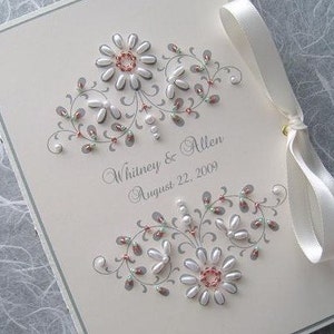 Custom Photo Album Personalized Beaded Keepsake - French Bouquet 5x7 or 6x7.5 image 2