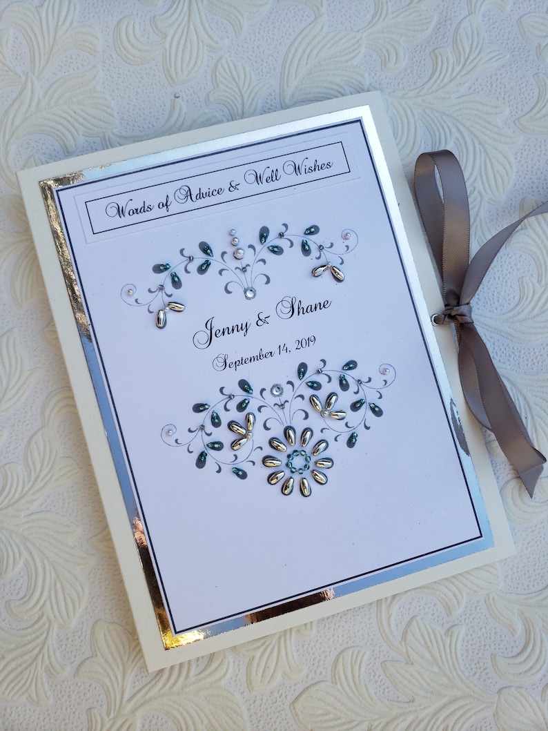 Bridal Advice Book, Shower Gift, Engagement Book, Personalized, Photo Album, Words of Wisdom, Couples Gift, Wedding Memories, Bride Gift image 7