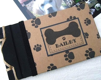 Dog Book, Personalized Pet Photo Album, Dog Gift, New Puppy Gift, Animal Lover, Pet Memorial, Paw Print, Photo Album, Animal Gift, Rescue