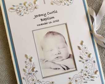 Personalized Gift, Baptism, Baby Gift,  Photo Album, Christening, First Communion, Wedding, Engagement,  religious gift, Cross,  5x7, 4x6,