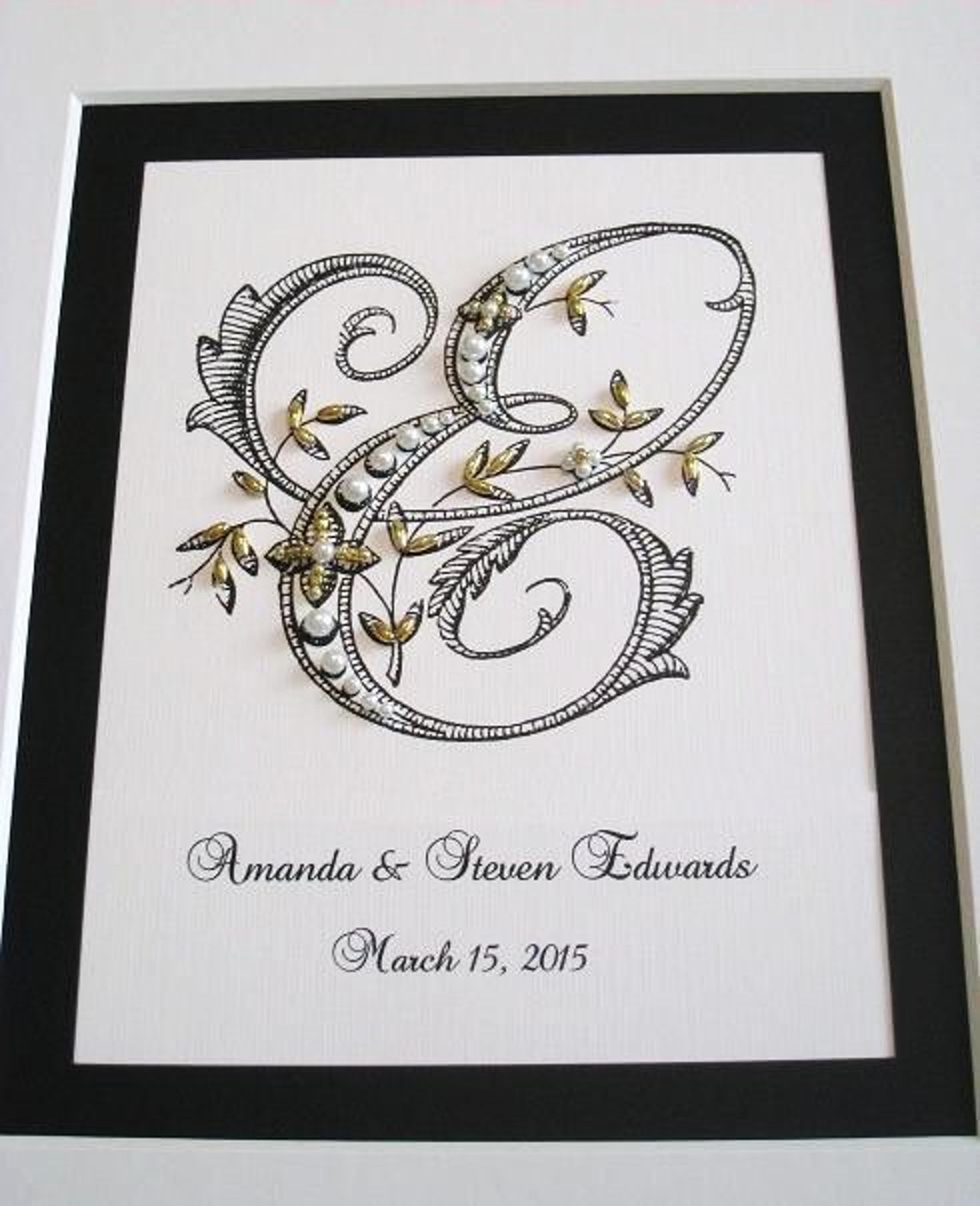Monogram Guest Book Wedding Guest Book Alternative Signature Etsy New