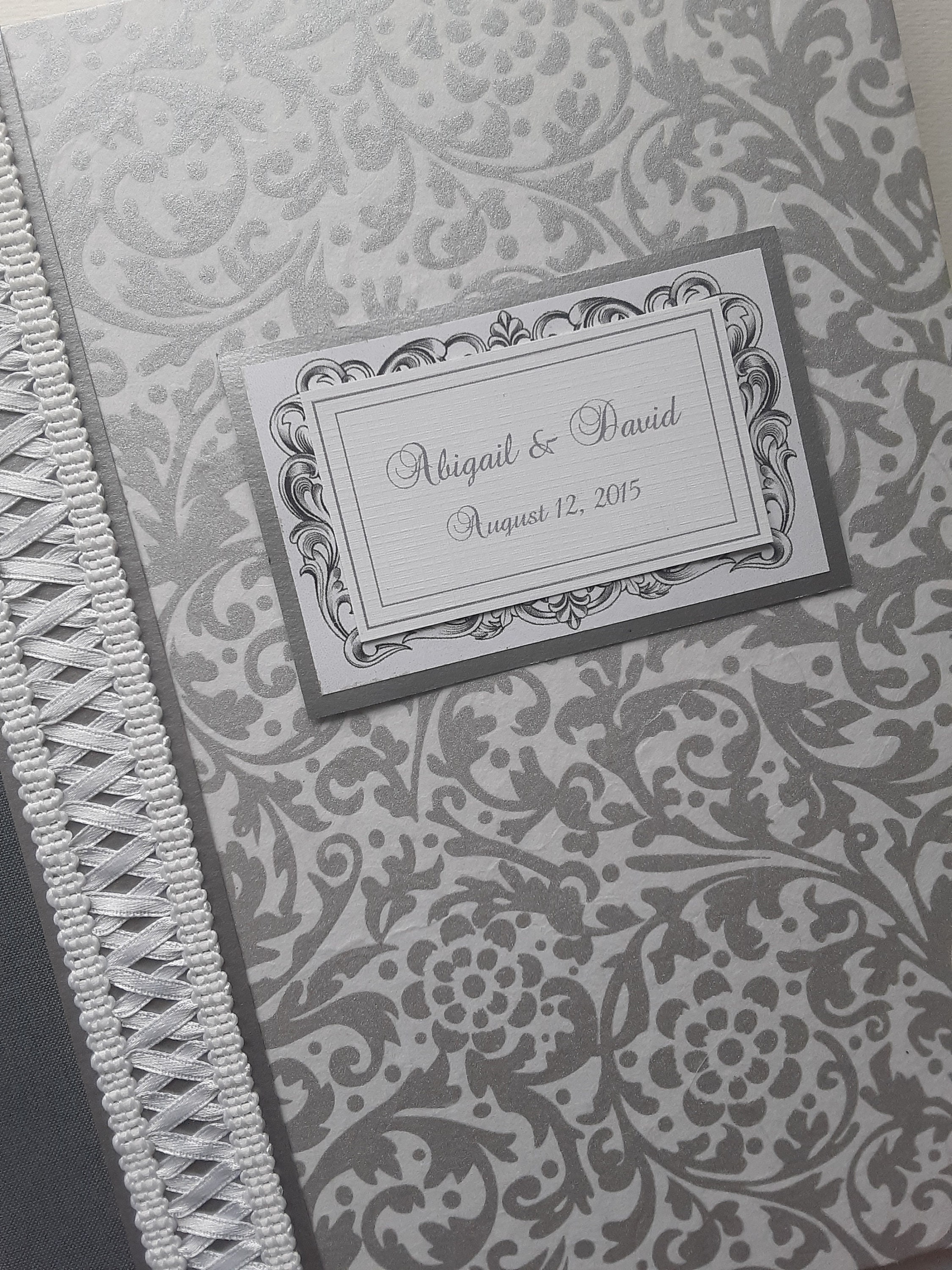 Wedding Photo Album Personalized Album 8x10 White & Silver Etsy