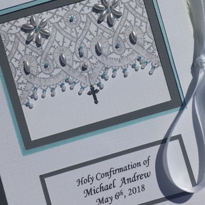 Baptism Photo Album, Personalized Photo Album, Baby Gift, Christening Gift, Dedication, First Communion Gift, Religious Gift, Brag Book image 3