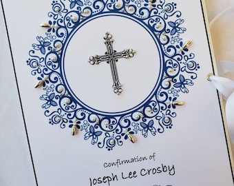 Photo Album,  Religious Gift,  Baptism, Christening, First Communion, Dedication, Spiritual,  personalized, 4x6, 5×7, Cross, Blessings