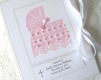 Personalized Photo Album Baby Girl Gift, Baptism Girl Gift - Hand Beaded Baby Shower Gift, New Born Gift 5x7 or 6x7.5