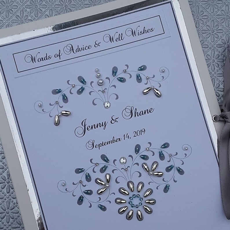Bridal Advice Book, Shower Gift, Engagement Book, Personalized, Photo Album, Words of Wisdom, Couples Gift, Wedding Memories, Bride Gift image 3