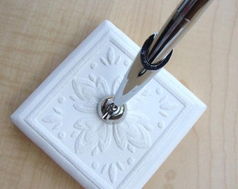 Guest Book Pen Monogram Book Coordinate, Lightweight 3x3  base