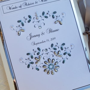 Bridal Advice Book, Shower Gift, Engagement Book, Personalized, Photo Album, Words of Wisdom, Couples Gift, Wedding Memories, Bride Gift image 1