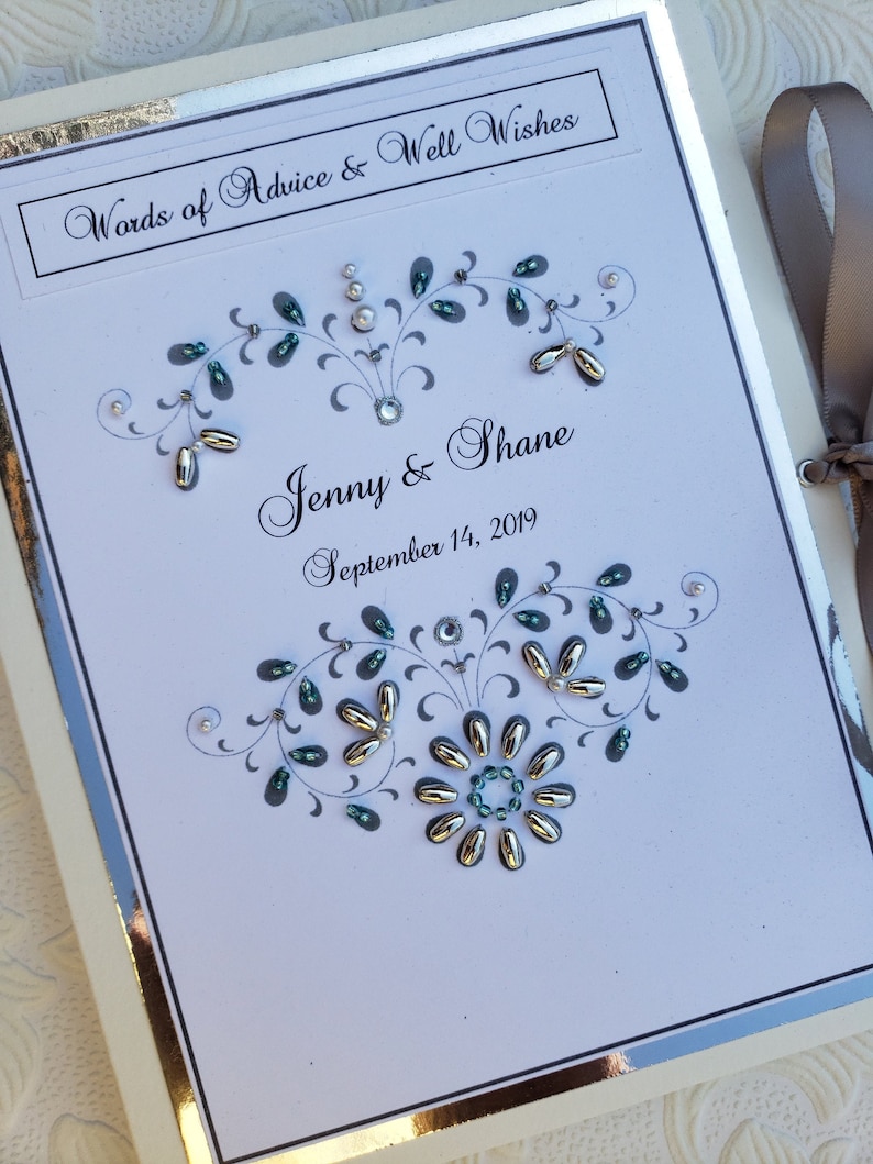 Bridal Advice Book, Shower Gift, Engagement Book, Personalized, Photo Album, Words of Wisdom, Couples Gift, Wedding Memories, Bride Gift image 1