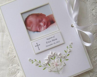 Baptism Photo Album, Personalized Photo Album, Baby Gift, Christening Gift, Dedication, Newborn Gift, Photo Brag Book, 5x7, 6x7.5