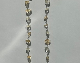 Citrine wire wrap crystal necklace