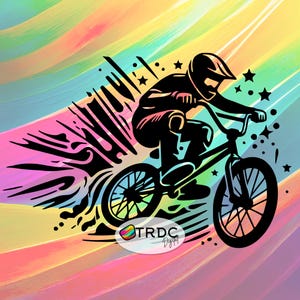 BMX Rider SVG - Cricut, fichiers numériques en vinyle Silhouette, Sport SVG, fichier numérique, Bmx Rider, vélo svg