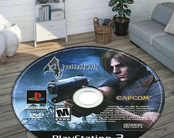Popular Game Rug, Video Game Rug, Hit Run, Gaming Rug, CD Record, Boys Room Rug,Gaming Room Rug, Gamer Gift, Resident Evil, Customized Rug