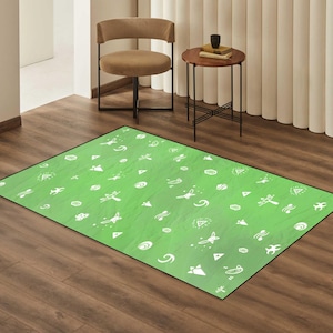Abstract Shaped Ultra Soft Carpet for Kids Room, Washable Soft Carpet, Kids Room Rug, Anti-Slip Kids Rug, Kids Area Rug, Kids Room Carpet