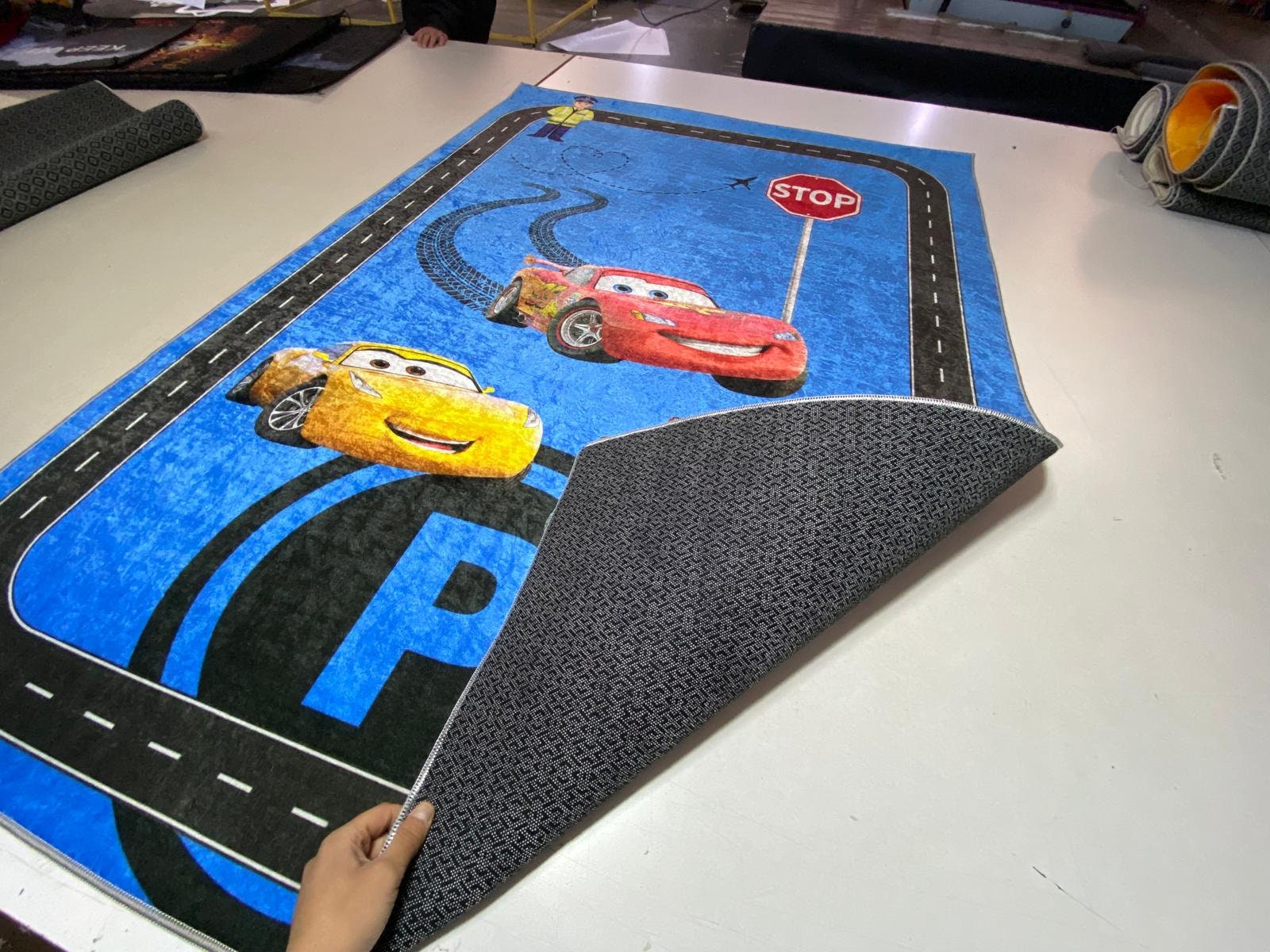 Lightning Mcqueen Kids Rug: 3D Racing Car Road Play Mat - Etsy