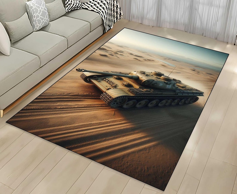 Millitary Rugs Vintage Military Rug - Jeep and Aircraft Print, Non-slip Mat - Etsy