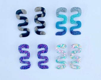 New Wave Earrings - Sparkle version