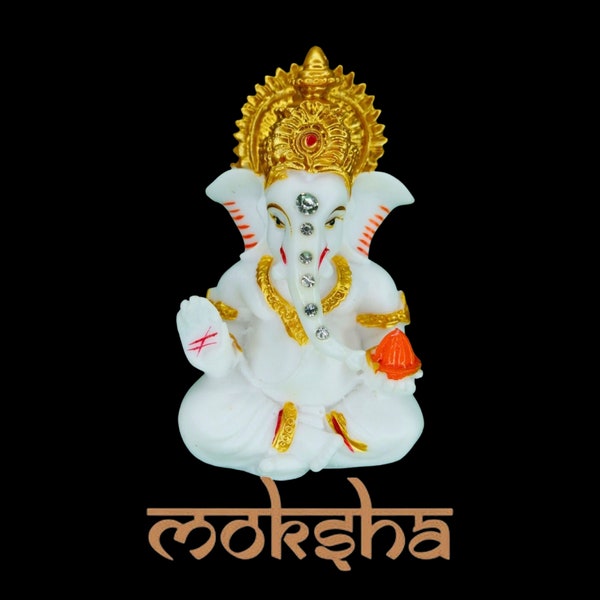 Ganesh Ji Car dashboard idol, Lord Ganesha Hindu car decor, Indian Car decor Items,