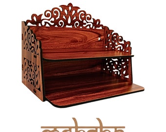 Mandir, Home Decor Beautiful Wooden Pooja Stand for Home, Pooja Ghar, Hindu Items,