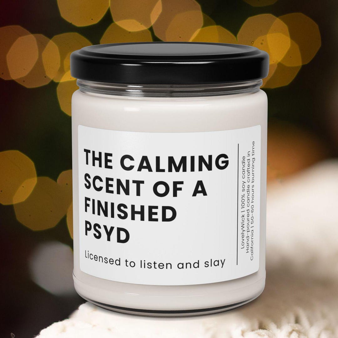 Psyd Graduation Psyd Graduation Gift, Scented Soy Candle, Psychologist Student - Etsy