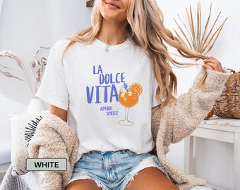 Aperol Spritz Shirt, Cocktail Lovers Gift, Cocktail Shirts, Drinking T Shirt, Cocktail Club Shirt, Italian Shirt Comfort Colors Gift for Her