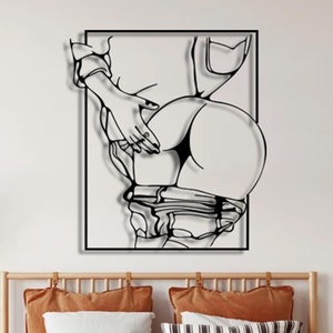 Sex Positions Ideas Metal Wall Art, Sexy Woman Metal Wall Decor, Female Body Wire Art, Naughty Woman Bedroom Decor, 1 Year Anniversary Gift