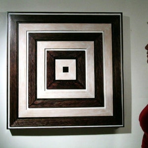 Reclaimed Wood Sculpture. Modern Wall Art. image 2