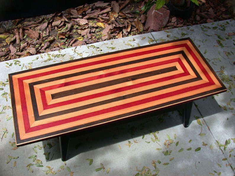 Geometric Reclaimed Wood Table. image 1