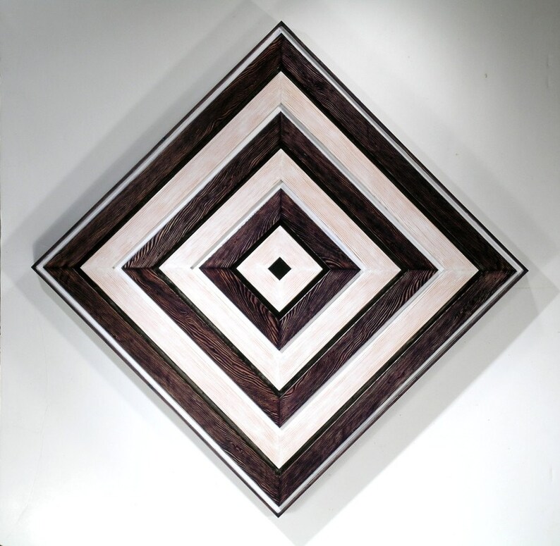 Reclaimed Wood Sculpture. Modern Wall Art. image 3