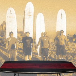 Surfboard Inspired Wood Table. image 5