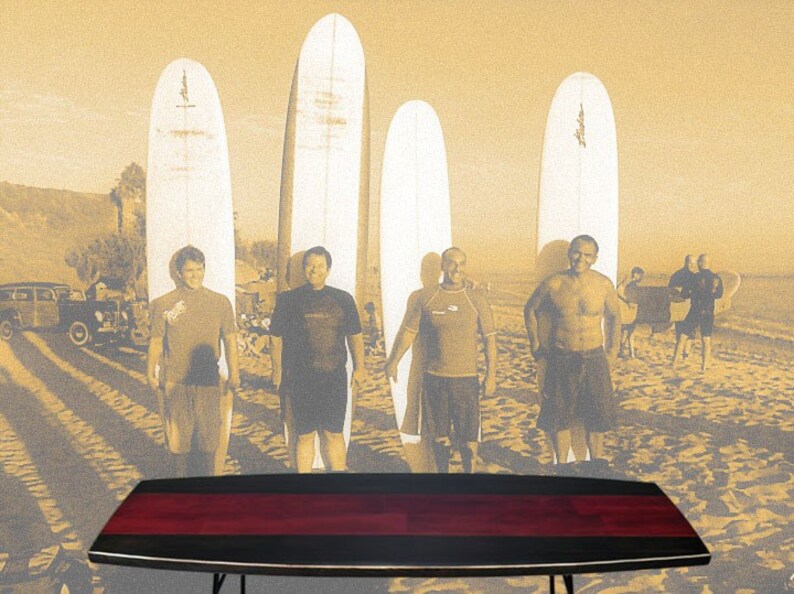 Surfboard Inspired Wood Table. image 5