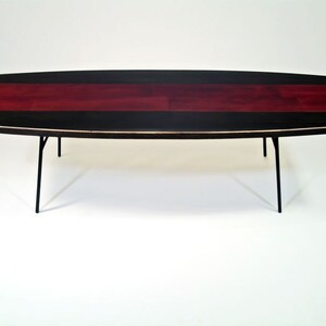 Surfboard Inspired Wood Table. image 4