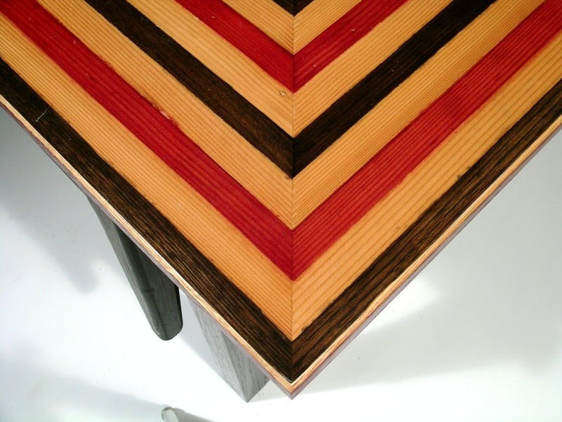 Geometric Reclaimed Wood Table. image 3