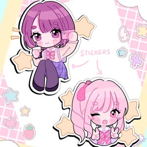 project sekai Mizuki and Ena stickers