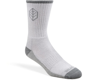 JACKPINE® Grey Cushioned Vegan Socks - Single Pair Unisex - For Hiking, Walking, and Everyday Cosiness