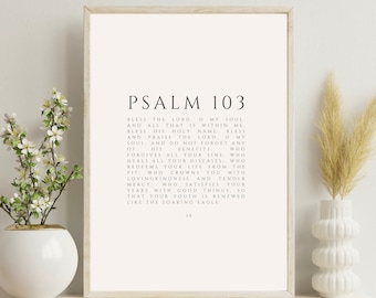 Psalm Digital Print | Christian Wall Art | Biblical Wall Decor