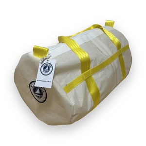 Medium Duffel Bag - White with Yellow
