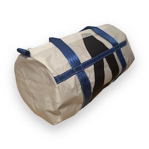 Medium Duffel Bag - White with Blue