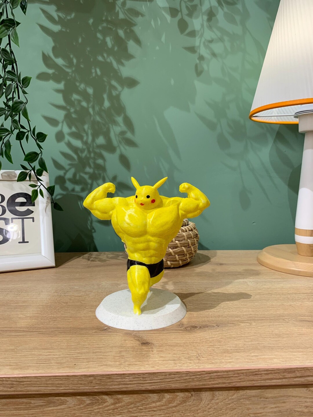 Pikachu, Muscular Pikachu, Pokemon, Pikachu Figure, Birthday Gift ...
