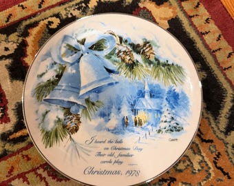 Pamiątkowy talerz porcelanowy z Bożego Narodzenia 1978 roku, CMCA