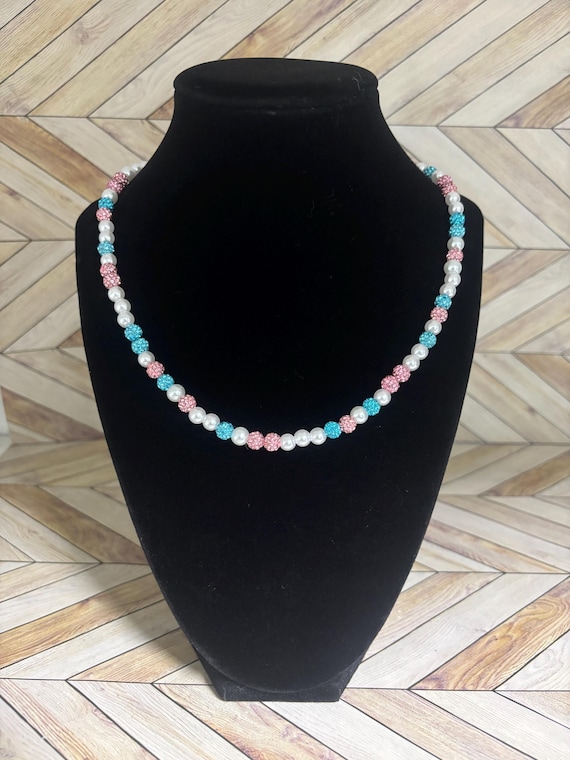 Mini Pearl Baseball Beaded Necklace - Etsy