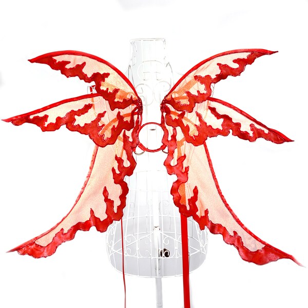 Adria Kleine Organza Fee Pixie Wings, Trägerloses Cabrio, Fantasy, Märchen, Steampunk, Cosplay, Halloween, Fotografie Prop, Festival