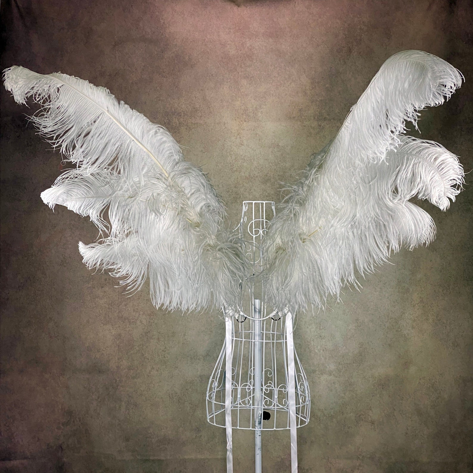 Extra Fluffy Minimalist Feather Angel Wings Ostrich Feathers Etsy