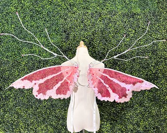 Cluricaun MEDIUM Organza Fairy Pixie Wings, Convertible Strapless, Costume, Cosplay, Fantasy, Fairytale, Photography Prop, Halloween, Dance