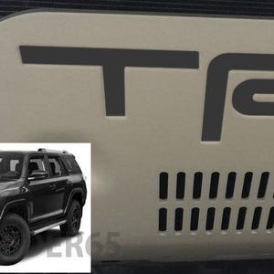 Premium Cast Vinyl Decal Letter Inserts for 2015-2018 4Runner TRD Pro Skid Plate