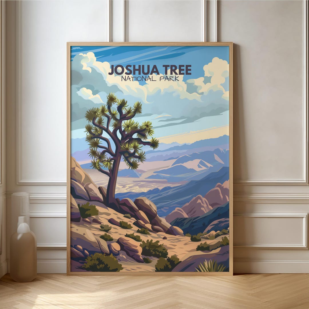 Joshua Tree Poster National Park California Travel Poster USA I Gift ...