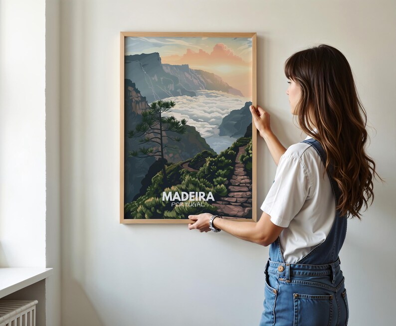 Madeira Poster Portugal Travel Poster | Gift Travel Nature Island Landscape | Travel Art | Retro Wall Art image 5