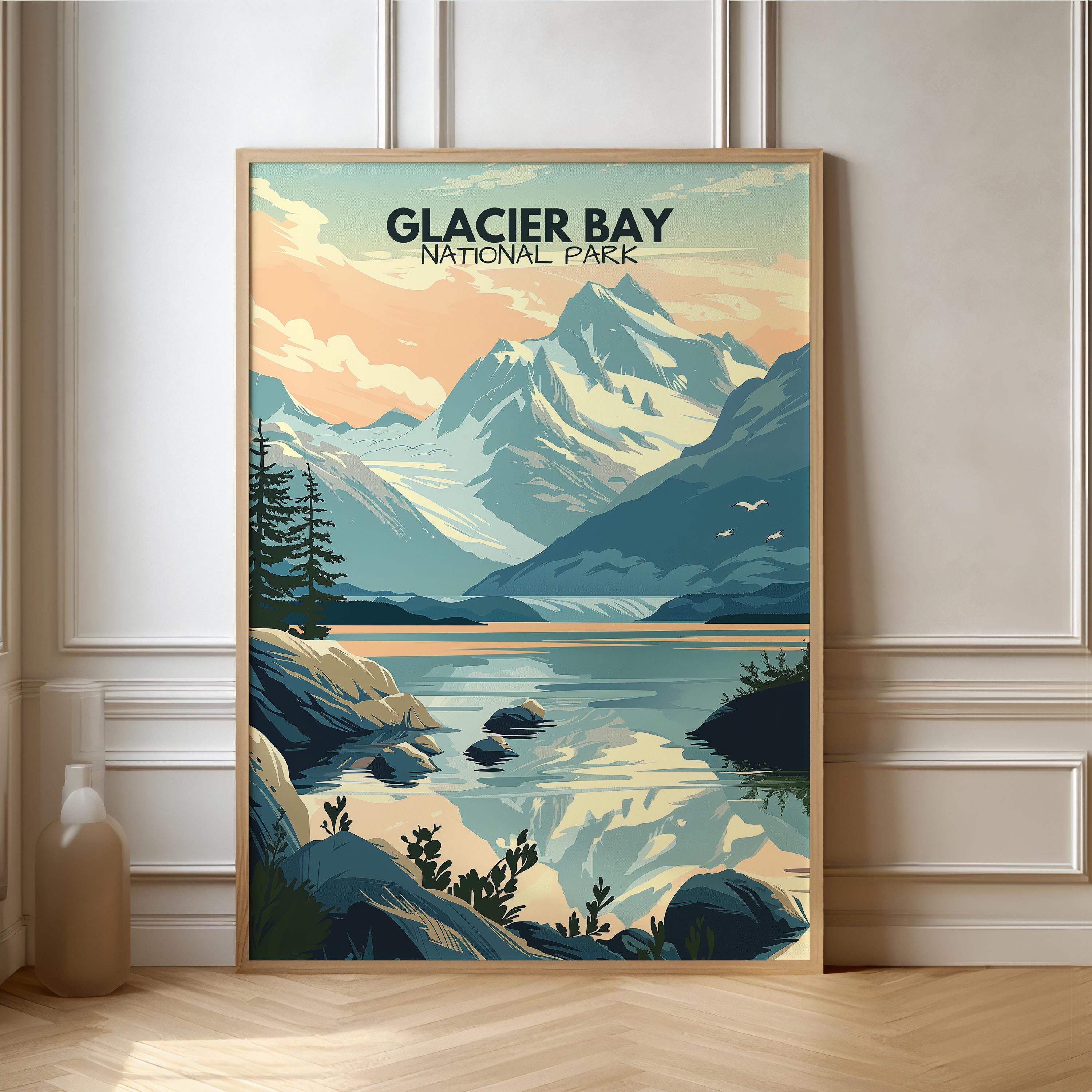 Quadro Su Tela Con Balene E Ghiacciai Del Glacier Bay – Poster Artistico Moderno Per Arredo Camera Da Letto O Soggiorno, Stampa Decorativa Da Parete 20x30 Cm - 3
